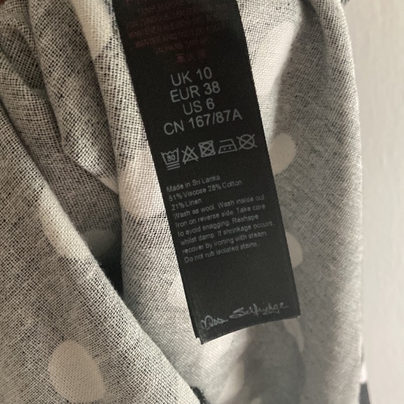 Miss Selfridge Polka Dot Button Down Midi Dress - Picture 5 of 5